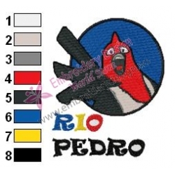 Rio Pedro Angry Birds Embroidery Design 02